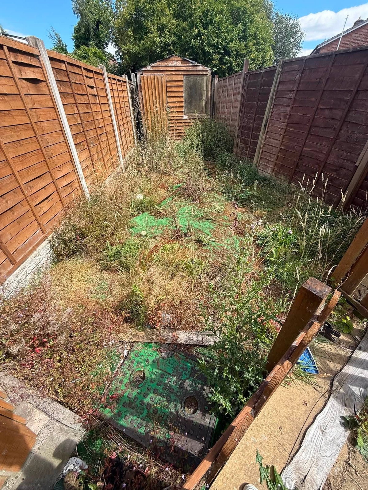 Garden cleared and prepared for the next stage